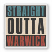 Direkte Outta Warwick Rhode Island RI Aufkleber (Vorderseite)