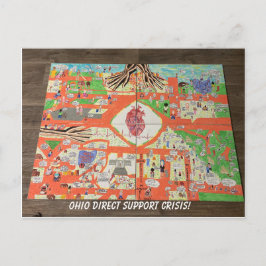 Direkte Unterstützungskrise des Ohio Postkarte