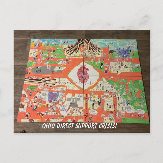Direkte Unterstützungskrise des Ohio Postkarte (Vorderseite)