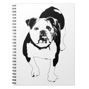 Direkter Blick, Bulldogge Vektor Notizen Notizblock