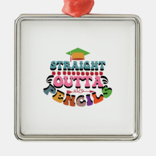 Direkter Outta Pencils Lehrer Ornament Aus Metall
