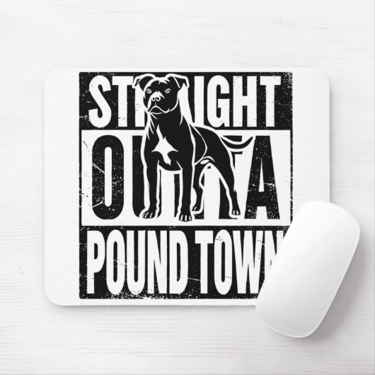 Direkter Outta Pound Town Mouse Pad Mousepad (Mit Mouse)