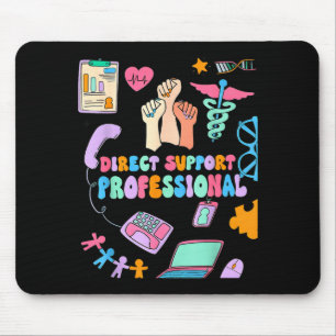 Direkter Unterstützungsprofi Sozialarbeiter Retro Mousepad