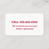 Direkter Verkauf von Marketing Visitenkarte (Rückseite)