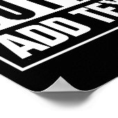 Direktes Outta - hier Ihren eigenen Text hinzufüge Poster (Ecke)