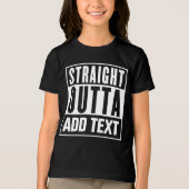 Direktes Outta - hier Ihren eigenen Text hinzufüge Tri-Blend Shirt (Vorderseite)