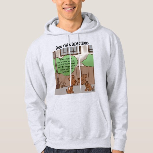 Direktionen des Dog Park Men Hoodie (Vorderseite)