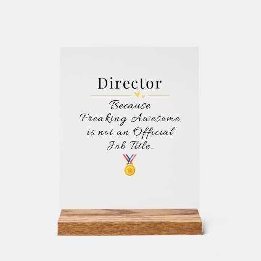 Direktor Acrylschild (Vorderseite)