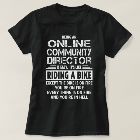 Direktor der Online-Gemeinschaft T-Shirt (Design vorne)