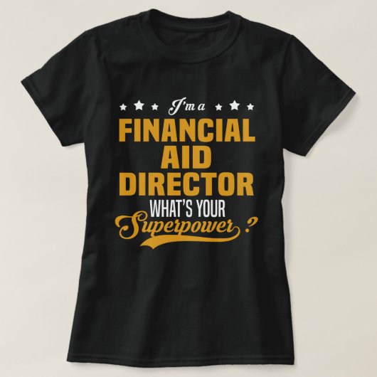 Direktor "Finanzhilfe" T-Shirt (Design vorne)