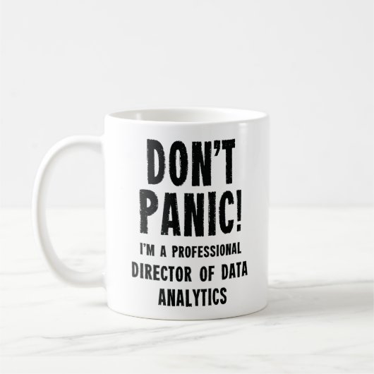 Direktor für Datenanalyse Kaffeetasse (Links)