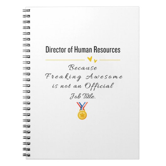 Direktor für Humanressourcen Notizblock (Vorderseite)