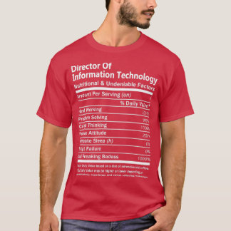 Direktor für Informationstechnologie T Shirt Nutri