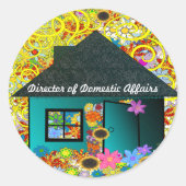 Direktor für Inlandsgeschäfte Runder Aufkleber (Vorderseite)