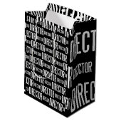 Direktornmattgeschenktasche (Medium) Mittlere Geschenktüte (Rückseite Schrägansicht)