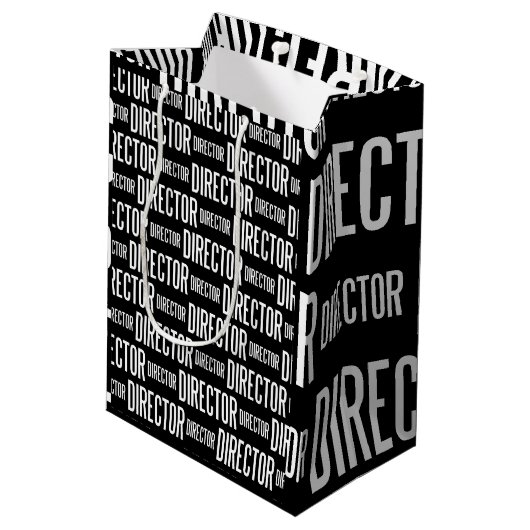 Direktornmattgeschenktasche (Medium) Mittlere Geschenktüte (Rückseite Schrägansicht)