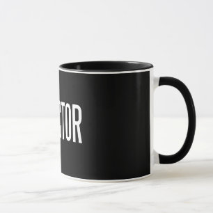Direktornwecker-Tasse 11 Unze (schwarze Ausgabe) Tasse