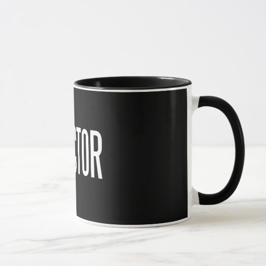Direktornwecker-Tasse 11 Unze (schwarze Ausgabe) Tasse (Rechts)