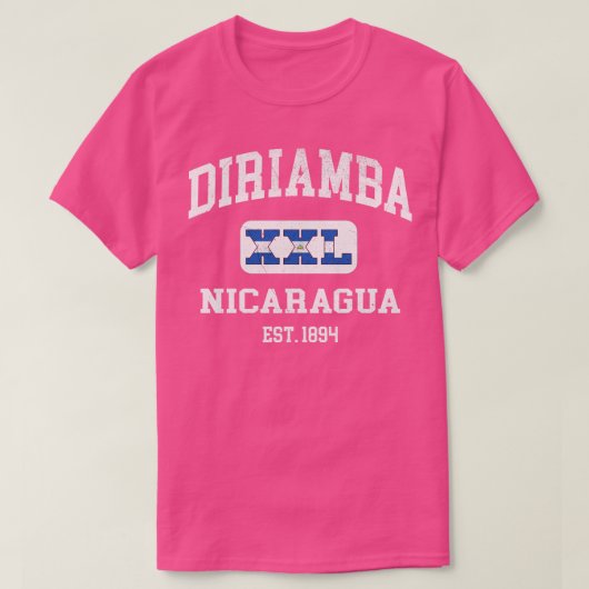 Diriamba Nicaragua XXL Athletisches Design 1 T-Shirt (Design vorne)