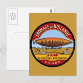 Dirigeable Holländische Käse Postkarte (Vorne/Hinten)