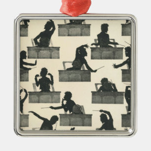 Dirigent klassischer Musik - vintage Mahler Silbernes Ornament