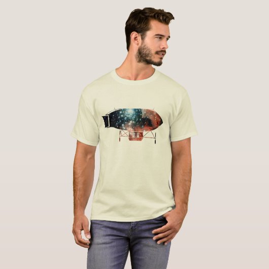 Dirigible Zeppelin-Silhouette T-Shirt (Vorne ganz)