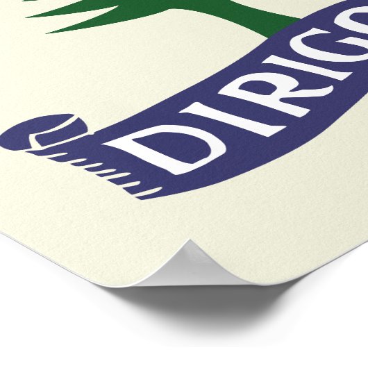 Dirigo / 1901 Maine Flag Framable Art Poster (Ecke)