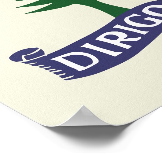 Dirigo / 1901 Maine Flag Framable Art Poster (Ecke)