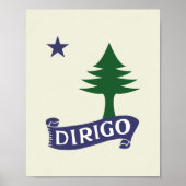 Dirigo / 1901 Maine Flag Framable Art Poster (Vorne)