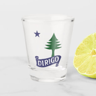 Dirigo/1901 Maine Flag Schnapsglas