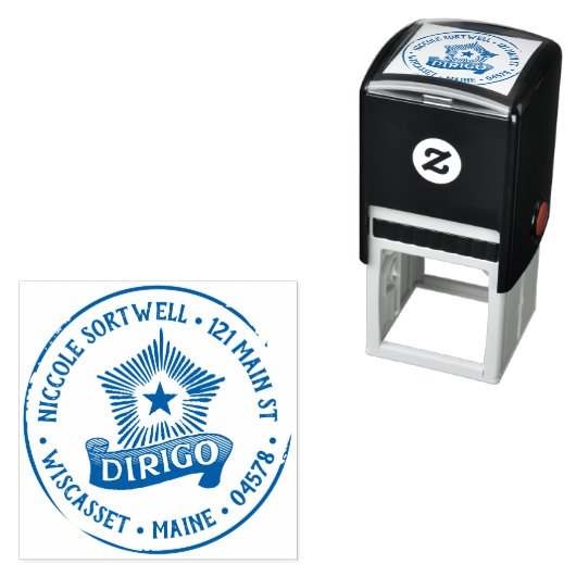 Dirigo Self-Inking-Address-Briefmarke Permastempel (Beispiel)