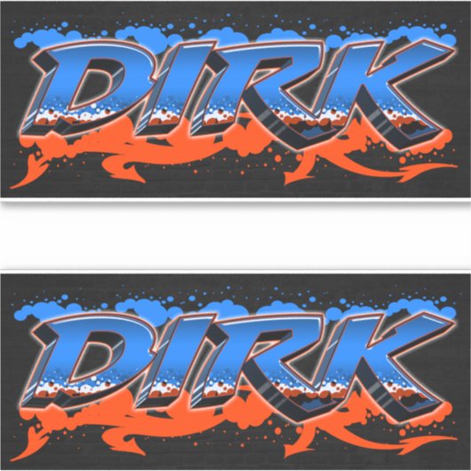 Dirk Vorname Name Graffiti Aufkleber Sticker (Vorderseite)