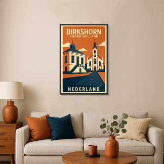 Dirkshorn, Noord Holland - Niederlande Reise Poster