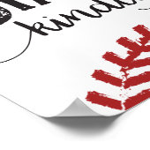 Dirt and Diamonds Art Girl Softball Thema Poster (Ecke)