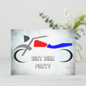 Dirt Bike 30. Geburtstag Einladung (Stehend Vorderseite)