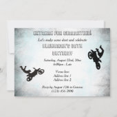 Dirt Bike 30. Geburtstag Einladung (Rückseite)