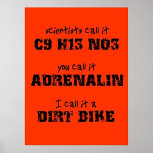 Dirt Bike Adrenalin Motocross Plakat