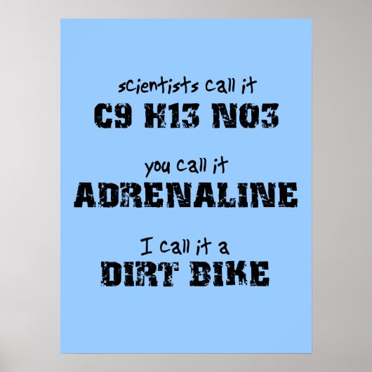 Dirt Bike Adrenaline Motocross Poster (Vorne)