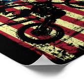 Dirt Bike American Flag 4. Poster (Ecke)