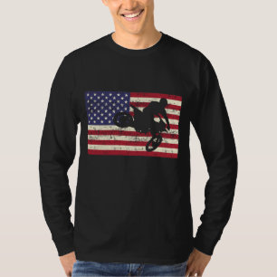 Dirt Bike American Flag Hoodie Motocross Enduro Ho T-Shirt