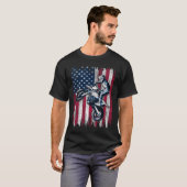 Dirt Bike American Flag Motocross Biker T-Shirt (Vorne ganz)