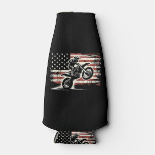 Dirt Bike American Flag Motocross Biker Vintag USA Flaschenkühler