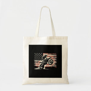Dirt Bike American Flag Motocross Biker Vintag USA Tragetasche