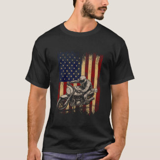 Dirt Bike Amerikanische Flagge Motocross Biker 4.  T-Shirt