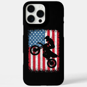 Dirt Bike Amerikanische Flagge Motocross Biker Män iPhone 16 Pro Max Hülle