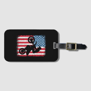 Dirt Bike Amerikanische Flagge Motocross Biker Män Gepäckanhänger