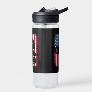 Dirt Bike Amerikanische Flagge Motocross Biker Män Trinkflasche
