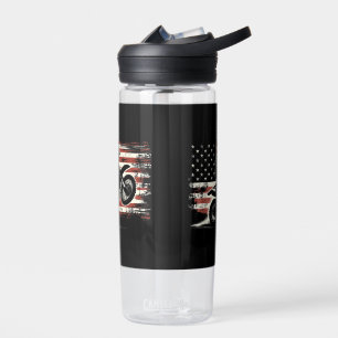 Dirt Bike Amerikanische Flagge Motocross Biker Vin Trinkflasche