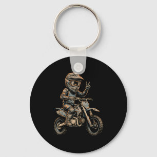 Dirt Bike Art Fahrer Motocross Grafik Kunst Schlüsselanhänger