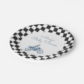 Dirt Bike Baby Shower Pappteller (Schrägansicht)